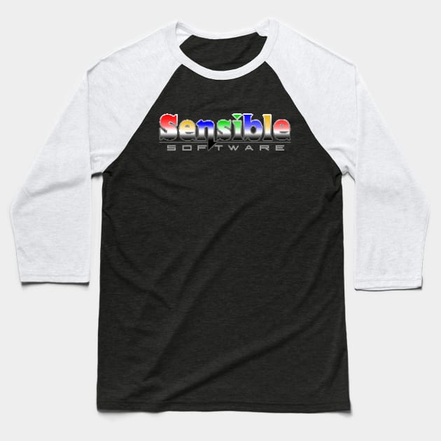 Retro Computer Games Sensible Software Pixellated Baseball T-Shirt by Meta Cortex